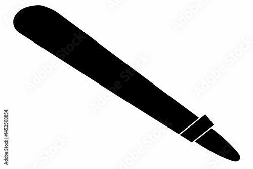 Nail File Silhouette Vector Illustration 