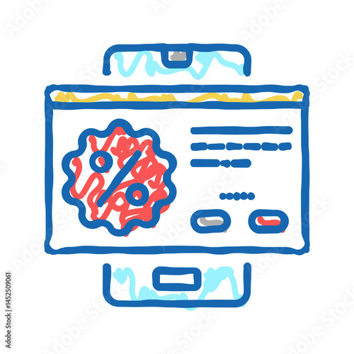special offer icon doodle illustration