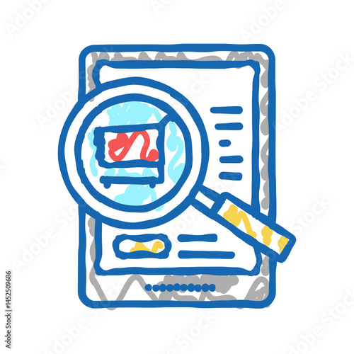 product research icon doodle illustration