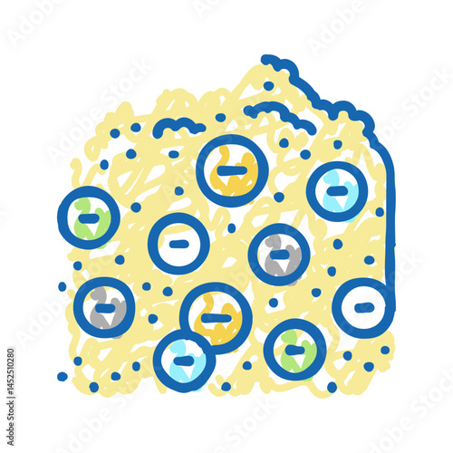 flour fortification icon doodle illustration