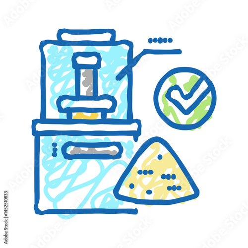 wheat quality assessment icon doodle illustration