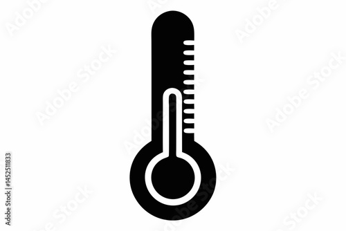 Thermometer Silhouette Vector Illustration 