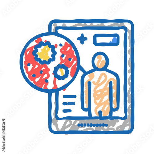 electronic ehealth icon doodle illustration