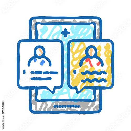 second opinion icon doodle illustration