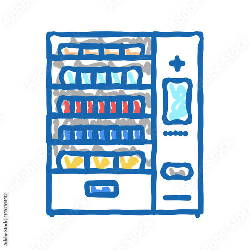 medical vending machine icon doodle illustration