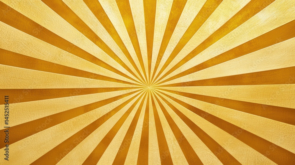 Obraz premium Modern sunburst pattern sticker in warm gold tones