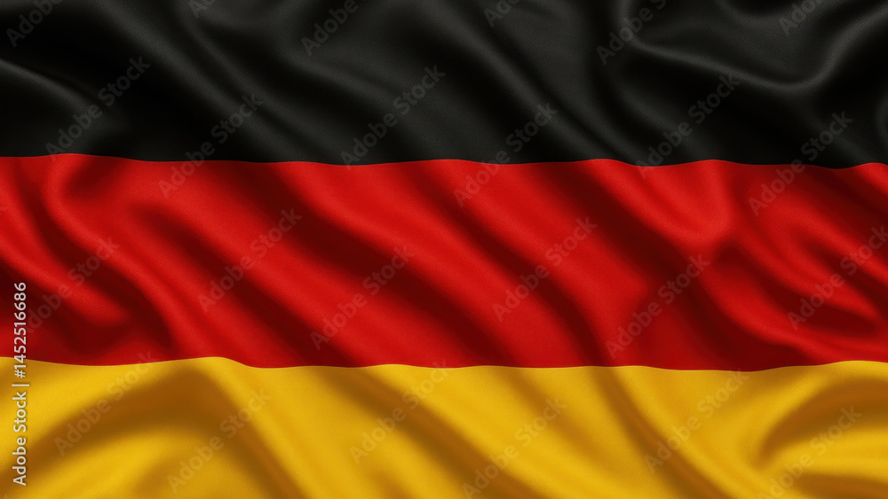 German flag waving vibrantly German flag waving vibrantly