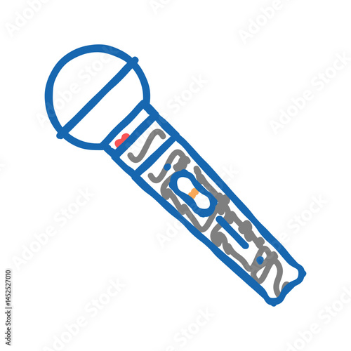 microphone electronic device for singing song icon doodle illustration