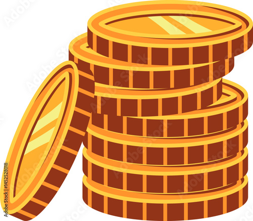 Stack of Gold Coins Illustration