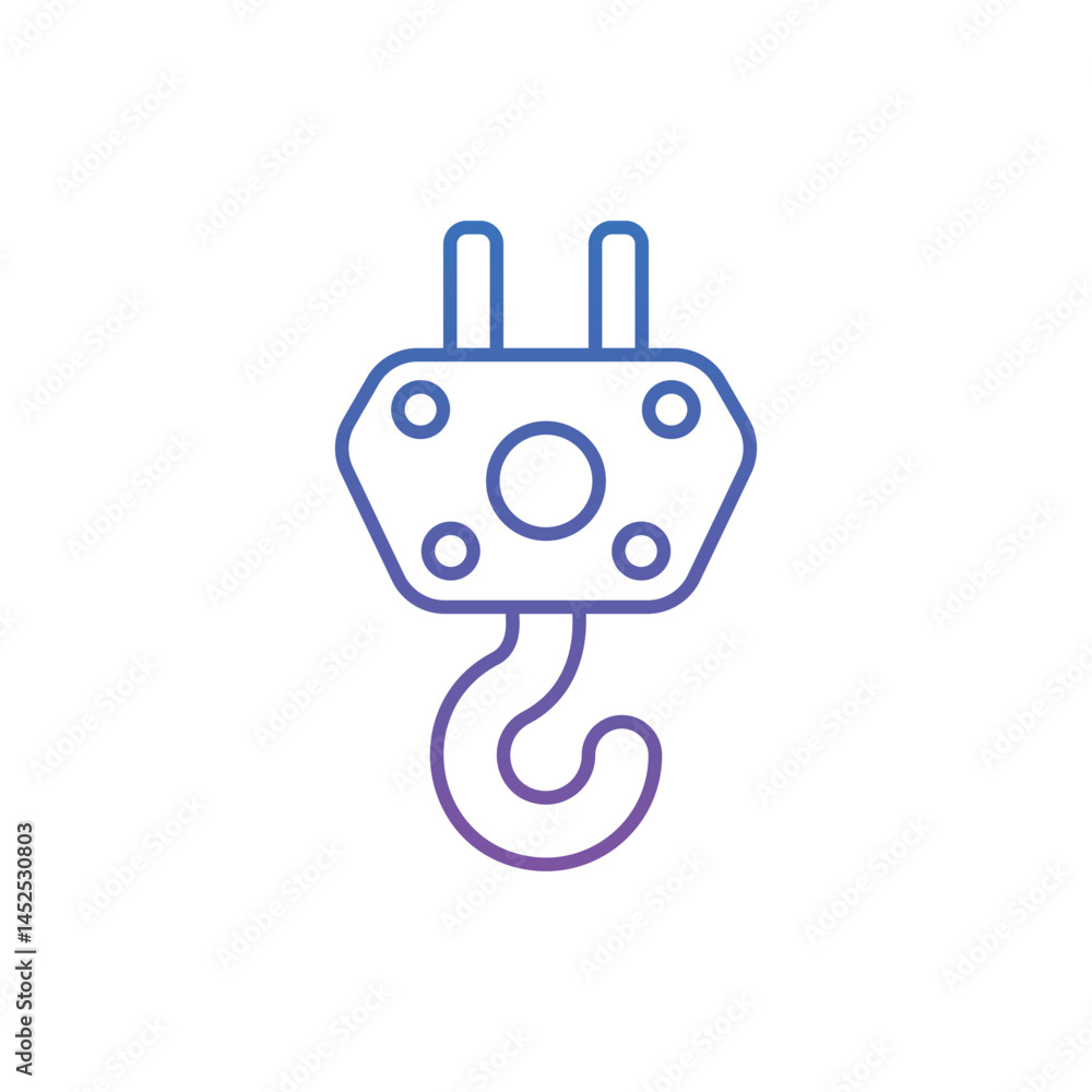 Obraz premium Crane Hook Vector icon