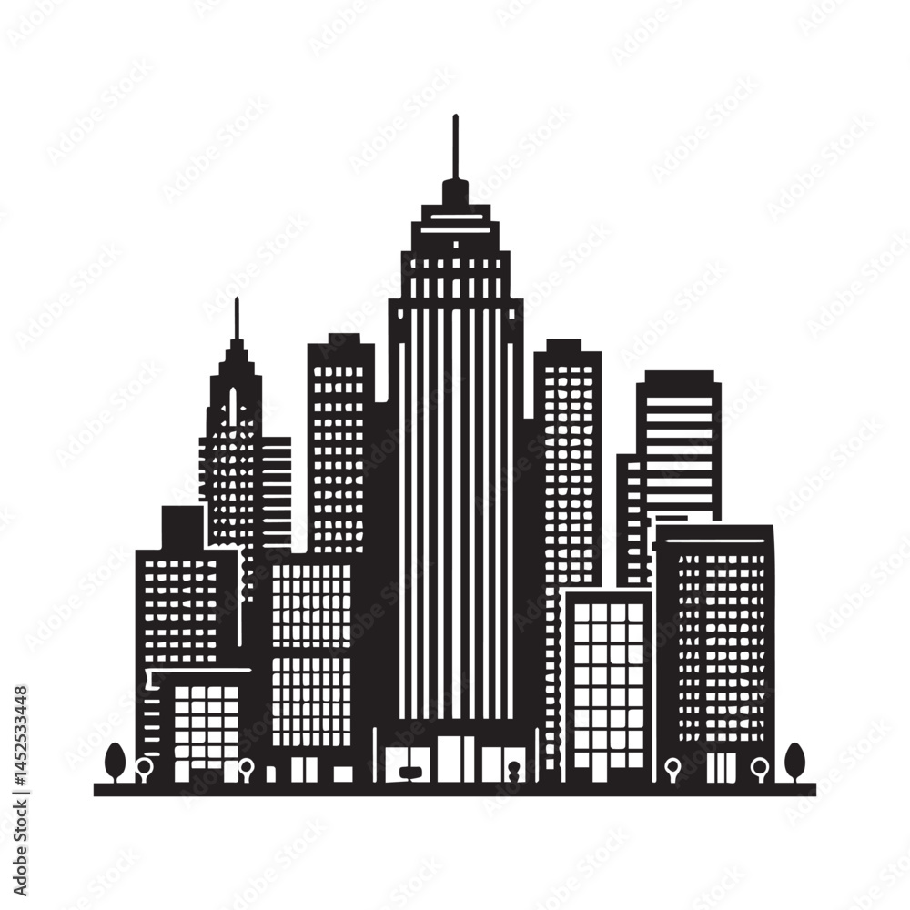 Fototapeta premium city skyline vector