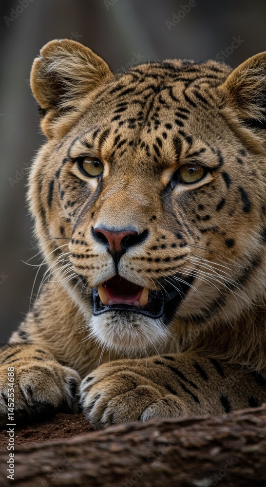 Fototapeta premium Closeup Portrait of a Lioness