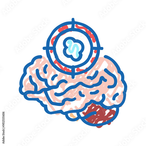 tumor removal icon doodle illustration