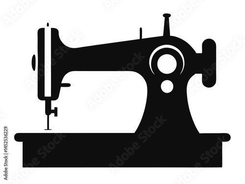 Sewing machine vector, Sewing machine silhouette vector, sewing machine icon vector
