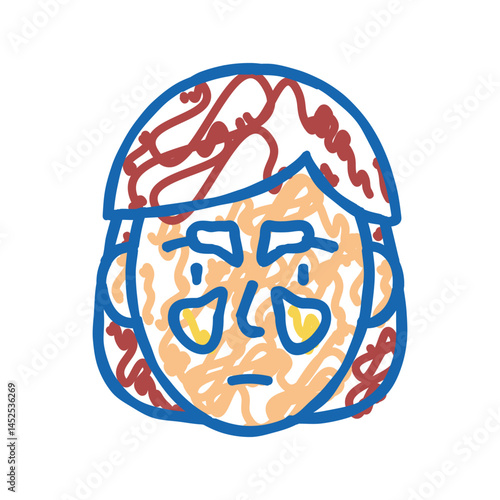 sinus problems icon doodle illustration