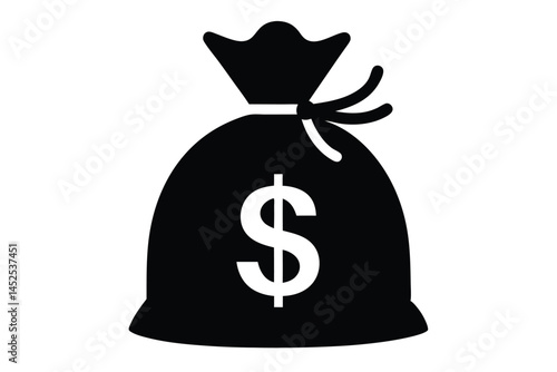 money bag icon collection, Money Bag Silhouette Vector, Money Bag Clipart, Money bag icon. vector illustration