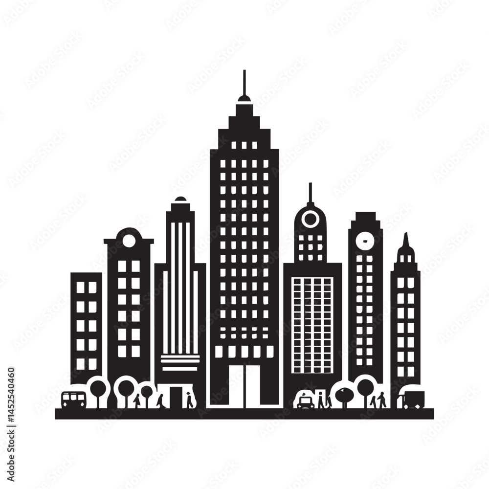 Obraz premium city skyline vector