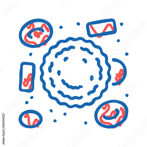 white blood cells icon doodle illustration