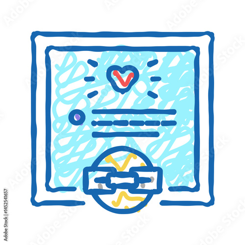 links from relevant contents icon doodle illustration