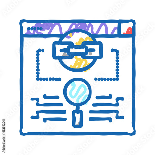 link estimation icon doodle illustration