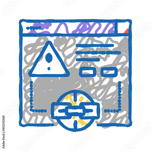 irrelevant link icon doodle illustration