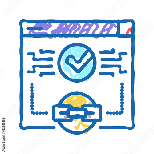 relevant link icon doodle illustration