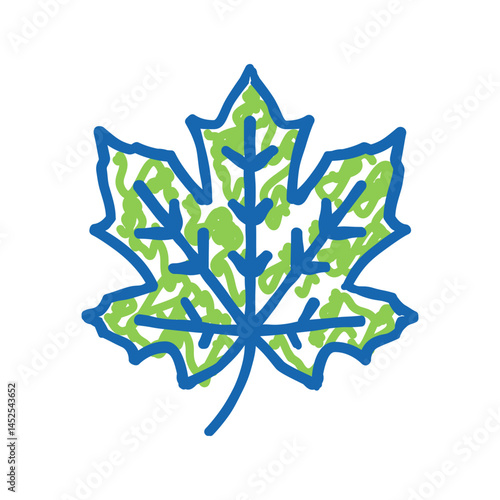 maple tree leaf icon doodle illustration