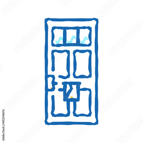 letterbox in door icon doodle illustration