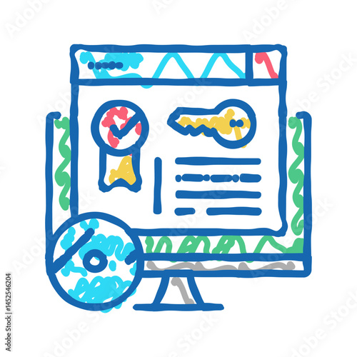 license software icon doodle illustration