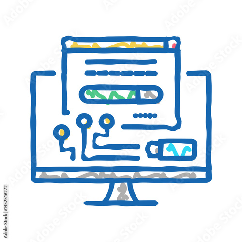 driver software icon doodle illustration