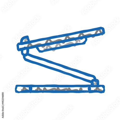laptop stand icon doodle illustration