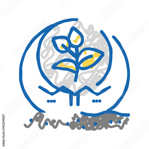 organic chemistry icon doodle illustration