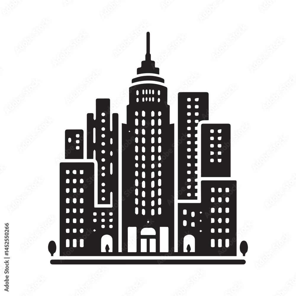Fototapeta premium city skyline silhouette
