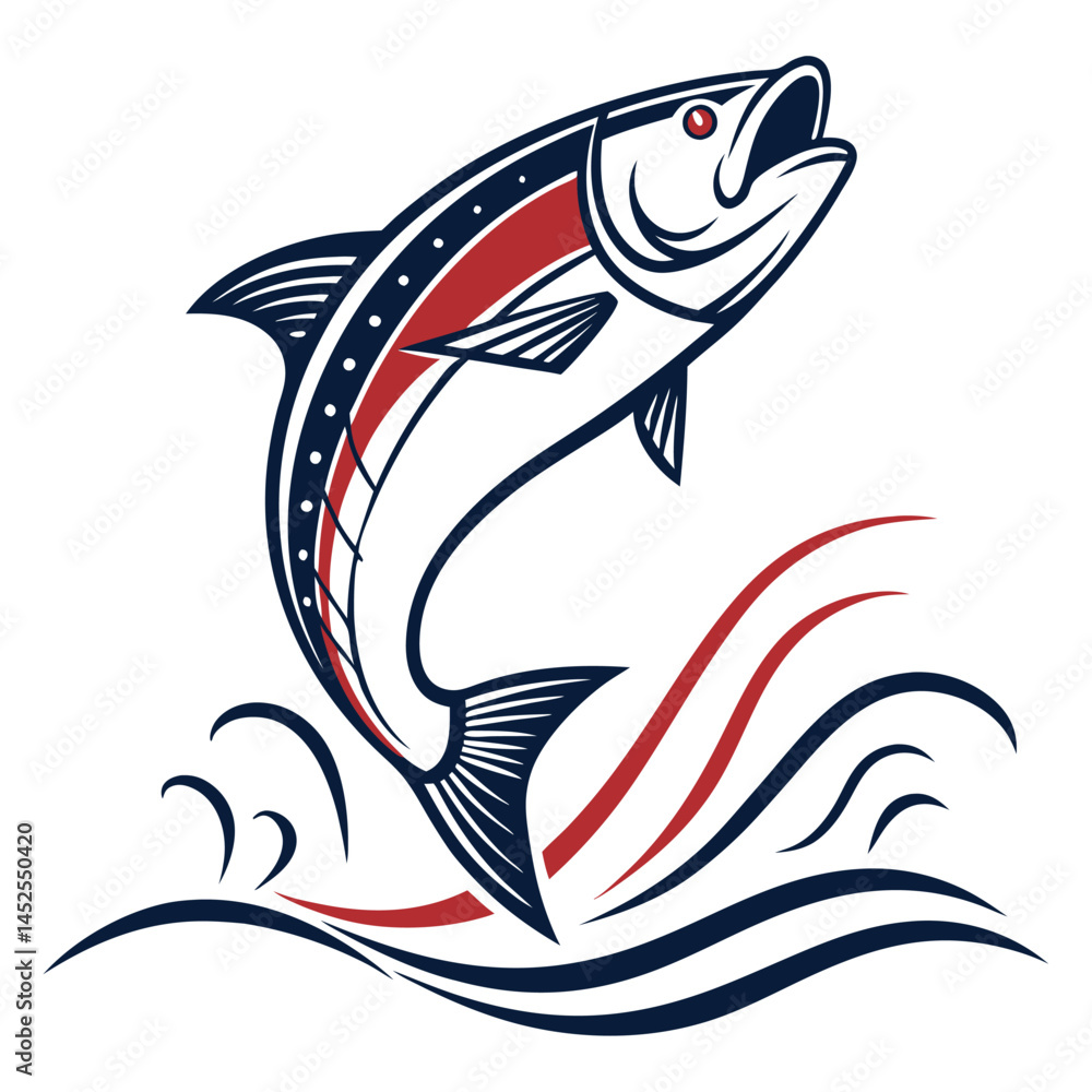 Naklejka premium Vector illustration of a fish