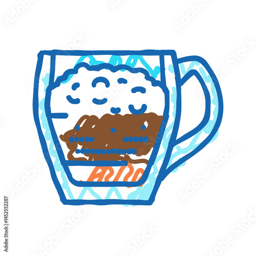 raf coffee icon doodle illustration