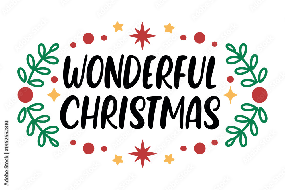 Obraz premium Merry Christmas typography vector illustration. 