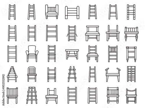 Ladder back chair perfect for dining.eps