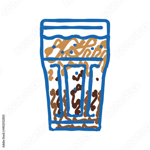 chocolate coffee icon doodle illustration