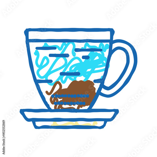 americano coffee icon doodle illustration