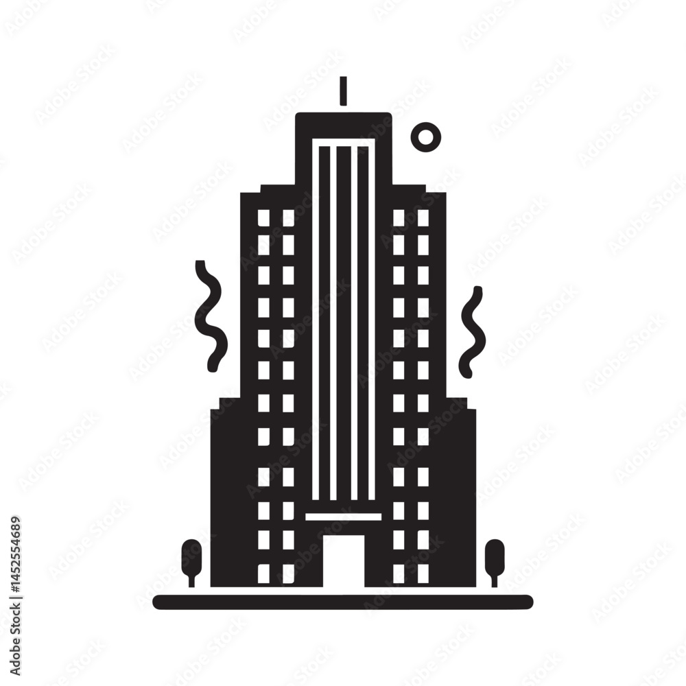 Obraz premium city buildings vector illustration
