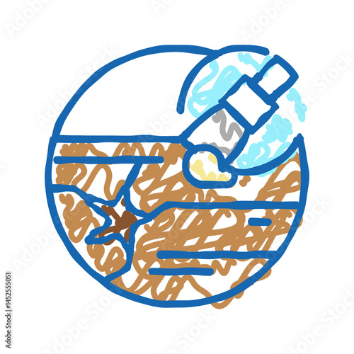 laminate floor repair icon doodle illustration