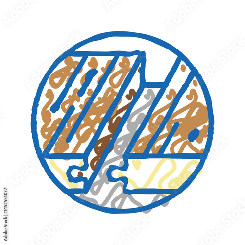 laminate flooring installation icon doodle illustration