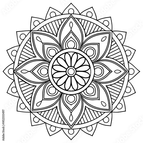Hand-drawn mandala designs are intricate circular patterns that represent unity and balance. Created with detailed lines and shapes, they reflect mindfulness, creativity, and spiritual symbolism.