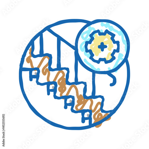 stair installation icon doodle illustration