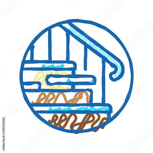 stair restoration icon doodle illustration