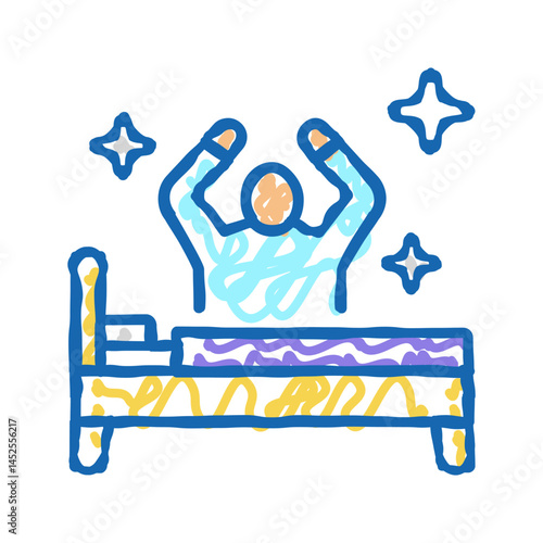 remaining passively awake icon doodle illustration