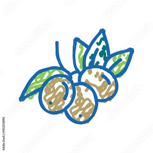 olive berries icon doodle illustration