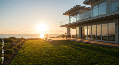 Luxurious Beachfront Home Offers Breathtaking Sunset Views Over the Ocean