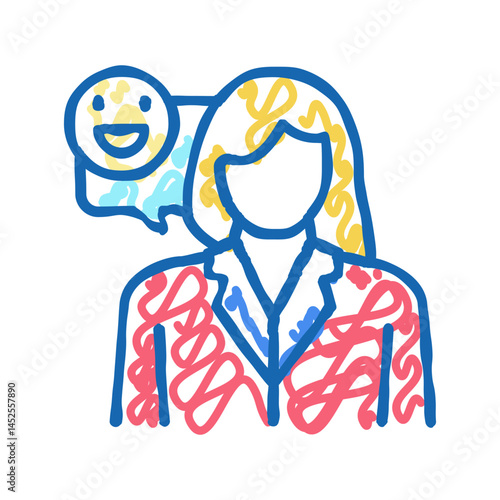 babysitter job icon doodle illustration