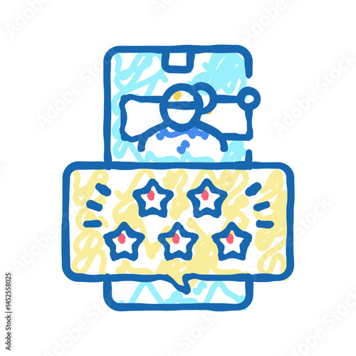 reviews babysitter icon doodle illustration